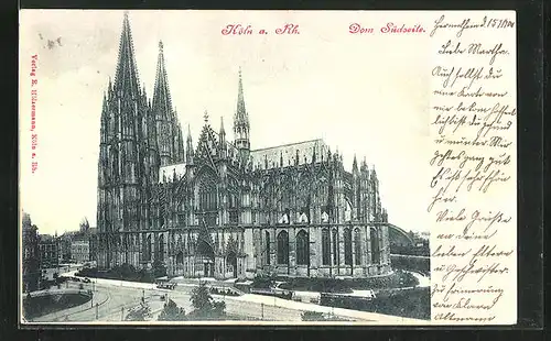 AK Köln am Rhein, Südseite vom Dom