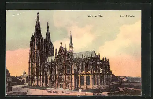 AK Köln am Rhein, Südseite vom Dom