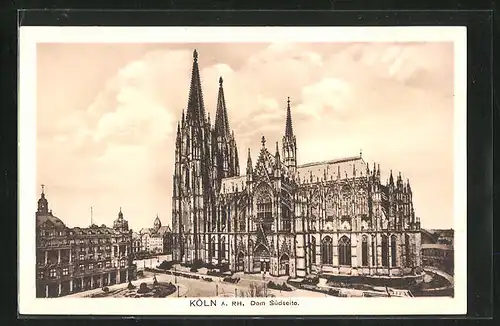 AK Köln am Rhein, Südseite Dom