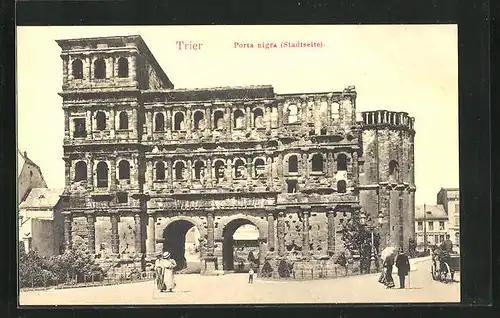 AK Trier, Porta nigra (Stadtseite)