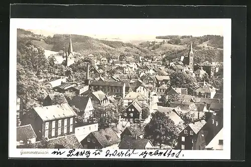 AK Gummersbach, Gesamtansicht aus der Vogelschau