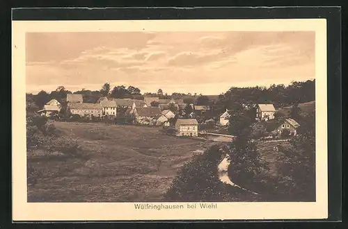 AK Wülfringhausen, Ortsansicht aus der Vogelschau