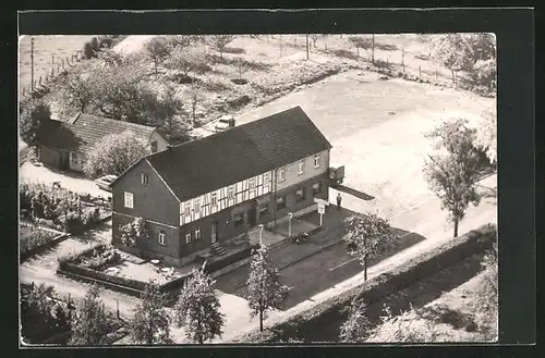 AK Birnbach /Westerwald, Gasthof Auf der Höhe vom Flugzeug aus