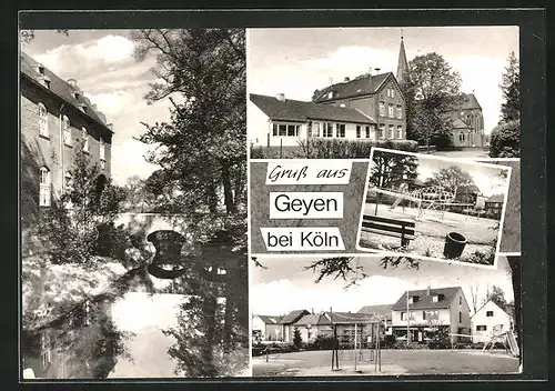 AK Geyen, Vier Ansichten aus dem Ort