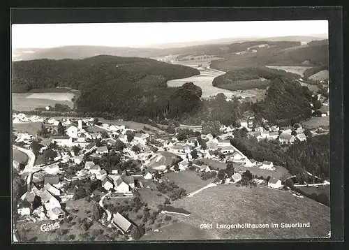 AK Langenholthausen im Sauerland, Totalansicht vom Flugzeug aus