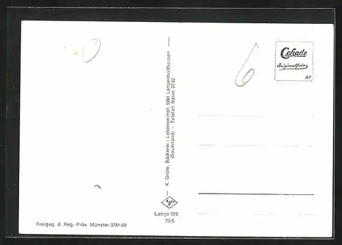 AK Langenholthausen im Sauerland, Totalansicht vom Flugzeug aus