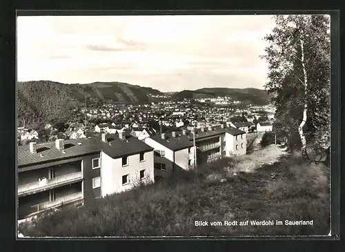 AK Werdohl im Sauerland, Blick vom Rodt auf den Ort