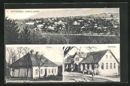 AK Kotelsko, Celkovy pohled, Skola, Hostinec