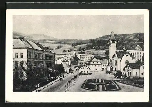 AK Rokytnice nad Jizerou, Teilansicht aus der Vogelschau