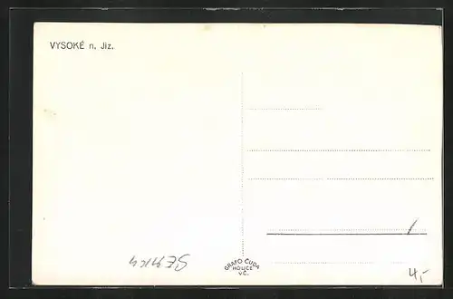 AK Vysokè n. Jiz., Ortsansicht aus der Ferne