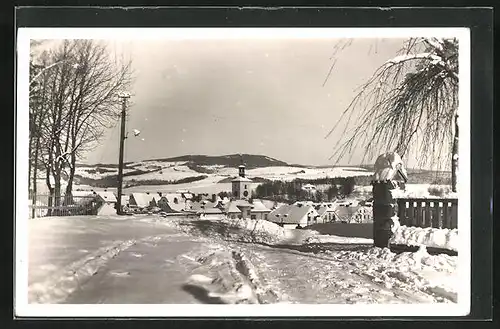 AK Jilemnice, Winterliches Landschaftsbild
