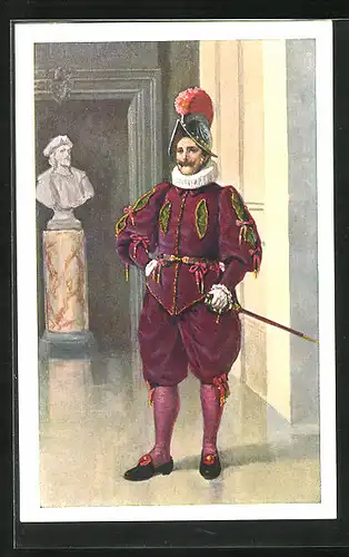 AK Vatikan, Ufficiale Guardie Svizzere -Tenuta di mezza gala
