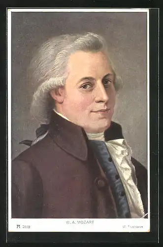 Künstler-AK Porträt Wolfgang Amadeus Mozart