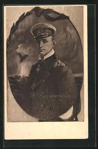 Künstler-AK Kapitänleutnant Otto Weddigen in Uniform