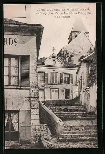 AK Gometz-le-Chatel, Montée au Presbytére et à l'Eglise