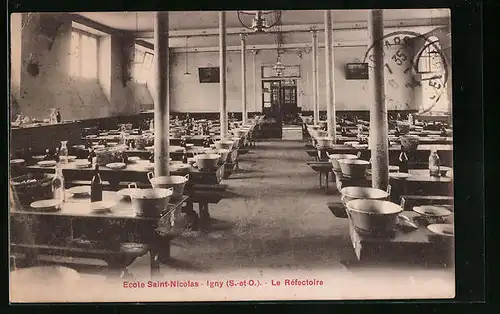 AK Igny, Ecole Saint-Nicolas, le Réfectoire