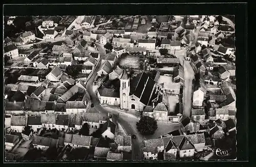 AK Méréville, Vue aérienne