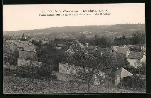 AK Lozere, Panorama sur la gare pris du chemin du Rocher