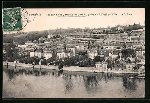 AK St-Germain-les-Corbeil, Vue prise de l`Hotel de Ville