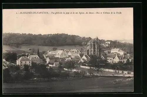 AK St-Sulpice-de-Favieres, Vue generale du pays et de son Eglise