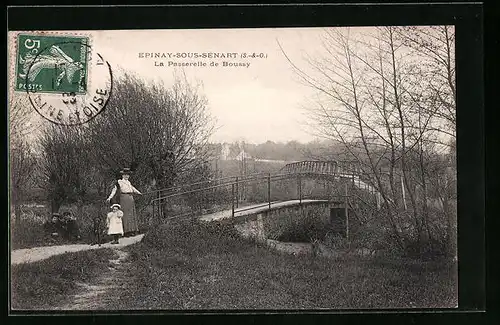 AK Epinay-sous-Sénart, la Passerelle de Boussy