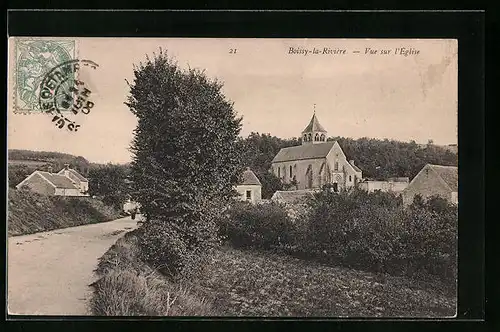 AK Boissy-la-Riviére, vue sur l'Église