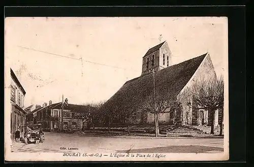 AK Bouray, l'Eglise et la Place de l'Eglise