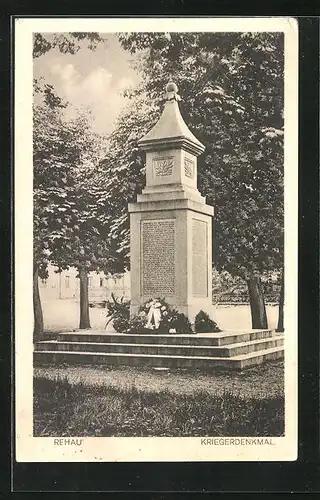 AK Rehau, am Kriegerdenkmal