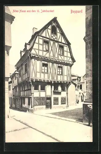 AK Boppard, Altes Fachwerkhaus aus dem 16. Jahrhundert