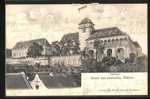 AK Joslowitz in Mähren, Aussenansicht des Schlosses