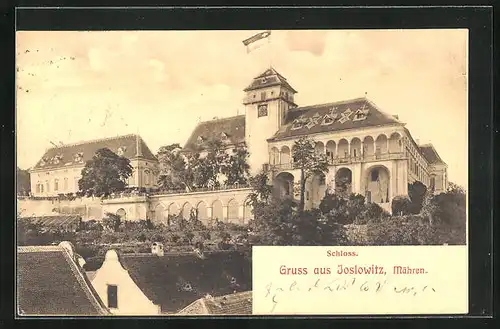 AK Joslowitz in Mähren, Fassade des Schlosses