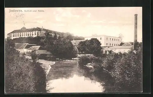 AK Joslowitz in Mähren, Schloss und Mühle