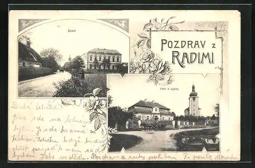 AK Radim, Skola, Fara a Kostel