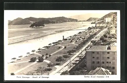 AK Praia Gonzaga, Blick auf den Strand