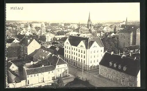 AK Mitau, Generalansicht der Stadt