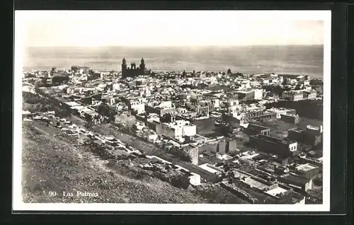 AK Tenerife, Las Palmas, Gesamtansicht der Stadt mit Blick auf den Atlantik