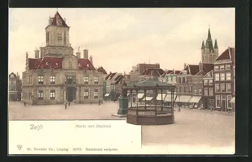 AK Delft, Markt met Stadhuis