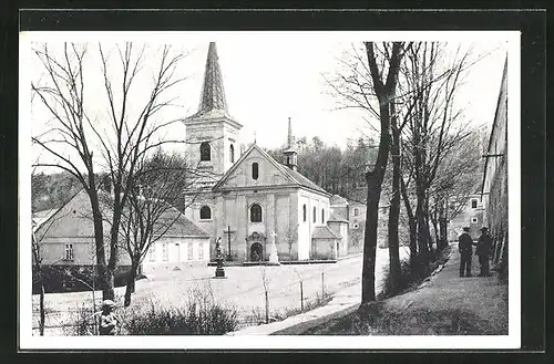 AK Rajec nad Svitavou, Blick zur Kirche