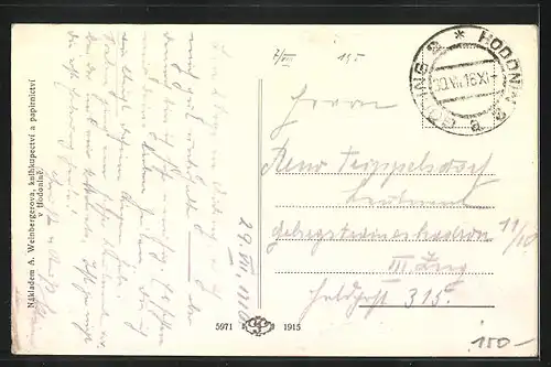 AK Göding / Hodonin, Strassenleben mit Bank