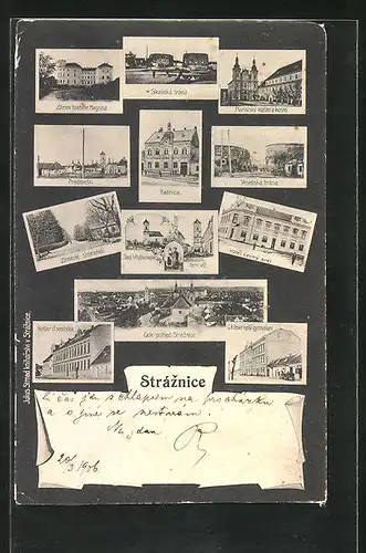 AK Straznice, Celkovy pohled, Skalicka brana, Veselska brana & Predmesti