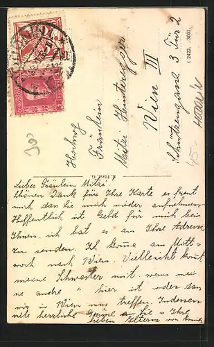 AK Göding / Hodonin, Strassenpartie an der Schule