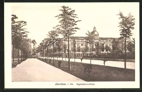 AK Zwickau i. Sa., Blick zur Ingenieurschule