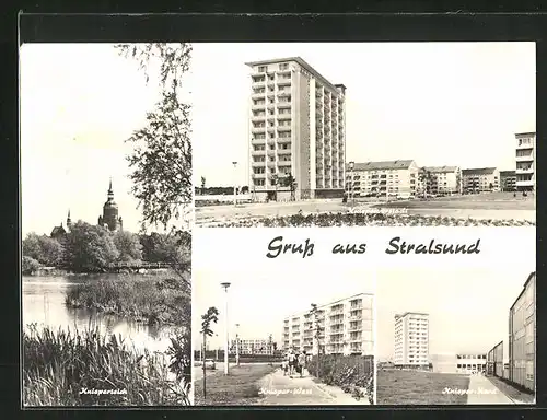 AK Stralsund, Kniepervorstadt & Knieperteich