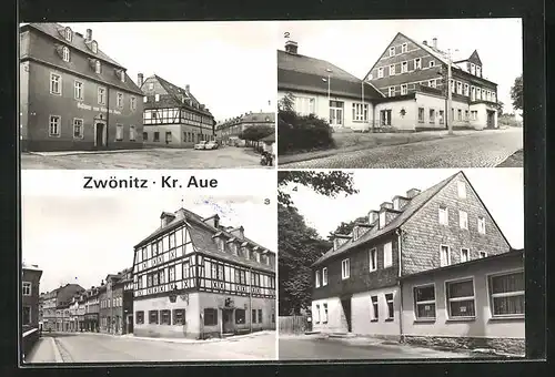 AK Zwönitz i. Sa., Kulturhaus, Bahnhofstrasse, Teichschänke