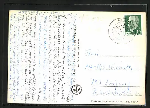 AK Wünsdorf, Café-Konditorei, Volksschule, Siedlung, Seesteg