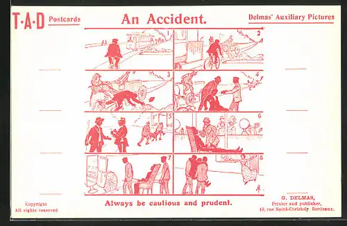 AK T-A-D Delmas Auxiliary Pictures, The accident, Sprachunterricht