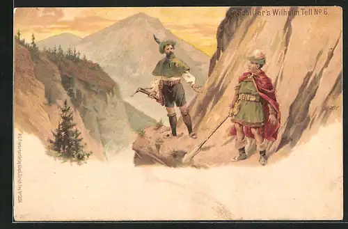 AK Schiller's Wilhelm Tell, No. 6, Gebirgsidylle