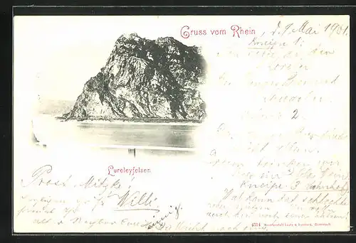 AK Loreley, Blick zum Felsen