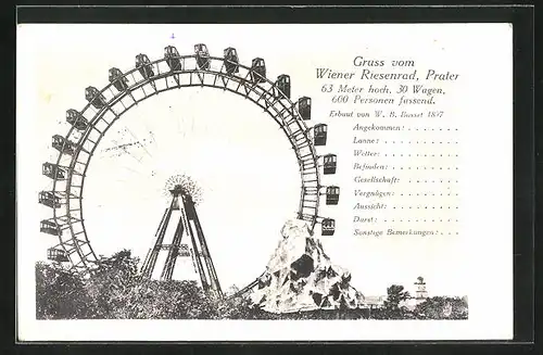 AK Riesenrad auf dem Wiener Prater