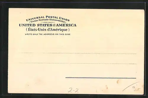 AK Vereinigte Staaten von Amerika, Briefmarken und Wappen